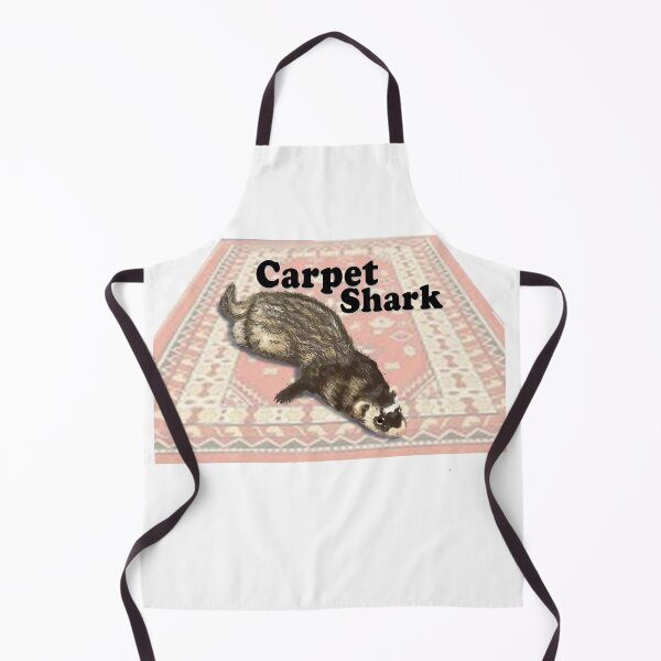 Item preview, Carpet Shark - Black Text with Deflated Sable Ferret on Rug designed and sold by MountMercantile.
