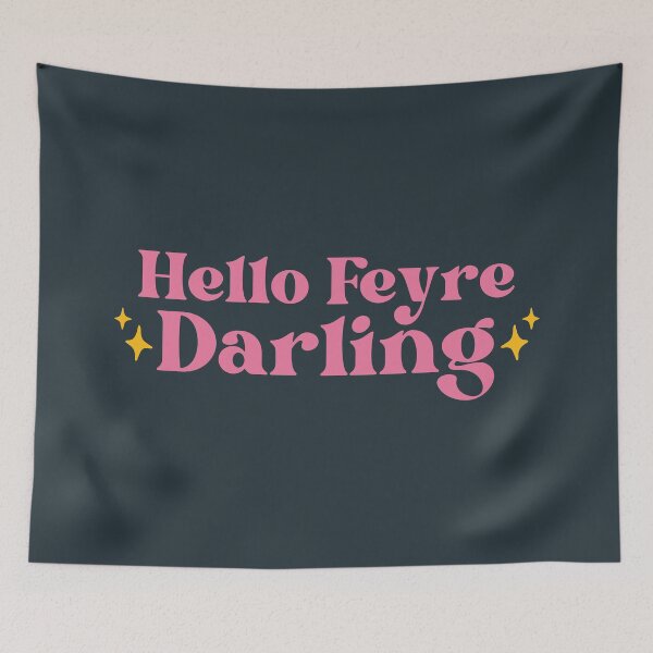 Item preview, Hello Feyre Darling - Pink Acotar Bookish Aesthetic designed and sold by Neadoodles.