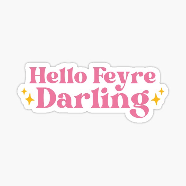 Artikel-Vorschau von Hallo Feyre Darling - Pink Acotar Bücherästhetik, designt und verkauft von medimidoodles.