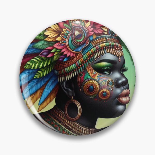 Item preview, African | Binta | Plussize | Curvy | Jungle | Colorful designed and sold by SpeckbarbiiArts.