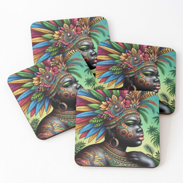 Item preview, African | Binta | Plussize | Curvy | Jungle | Colorful designed and sold by SpeckbarbiiArts.