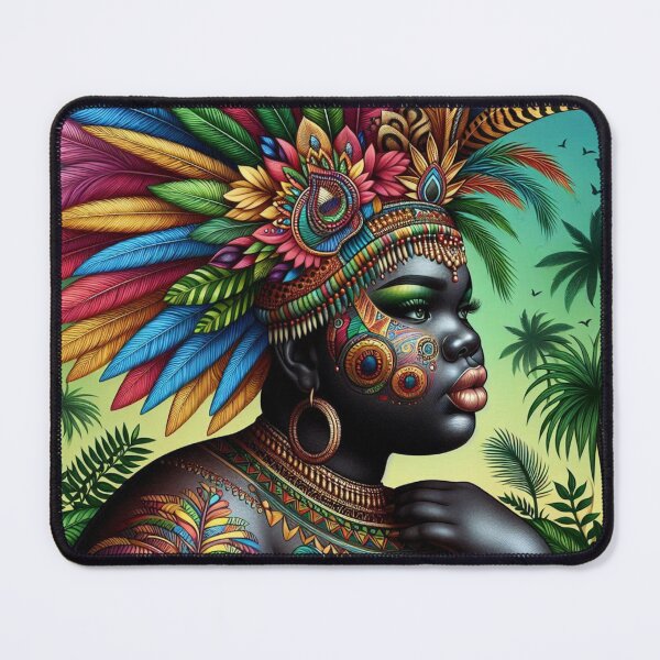 Item preview, African | Binta | Plussize | Curvy | Jungle | Colorful designed and sold by SpeckbarbiiArts.