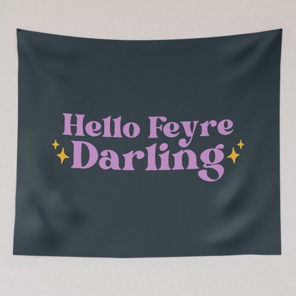 Item preview, Hello Feyre Darling - Purple Acotar Bookish Aesthetic designed and sold by Neadoodles.
