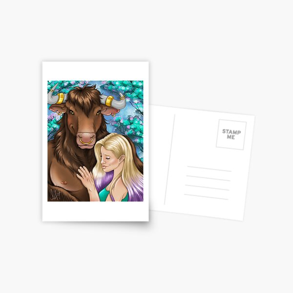 Minotaur Romance Postcard