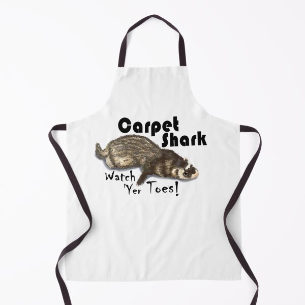 Item preview, Carpet Shark, Watch 'Yer Toes! - Black Text with Sable Ferret designed and sold by MountMercantile.