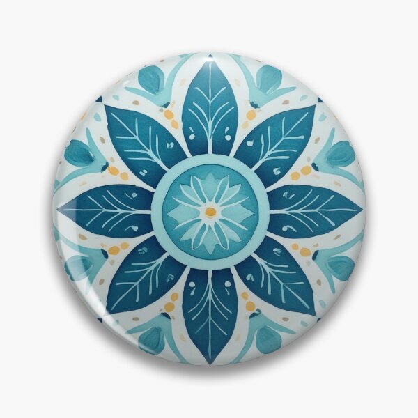 Item preview, A symmetrical design of blue, green, and yellow floral patterns designed and sold by homydesign.