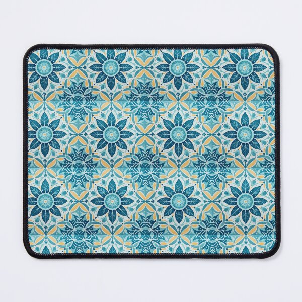 Item preview, A symmetrical design of blue, green, and yellow floral patterns designed and sold by homydesign.