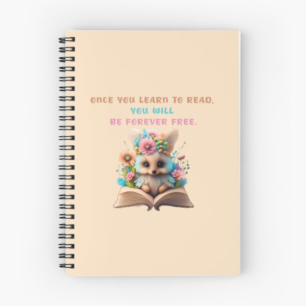 Item preview, once you learn to read, you will be forever free. book quotes designed and sold by La Loca.