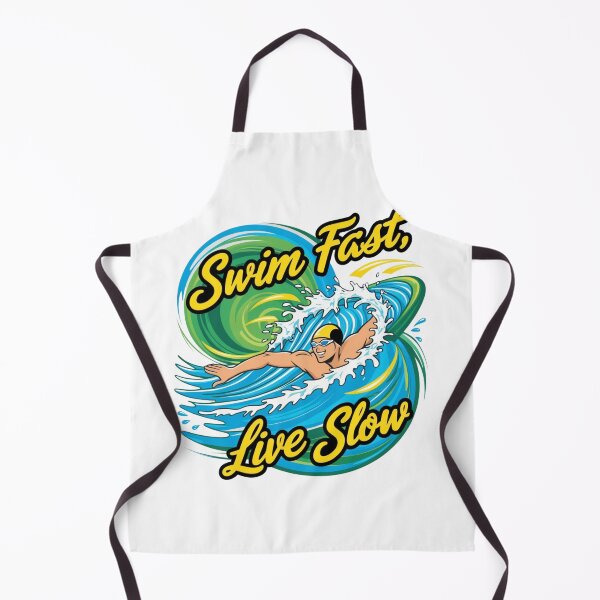 Item preview, Swim Fast Live Slow - Funny and Inspirational Swimming Quote designed and sold by Moh-nd-Eg.
