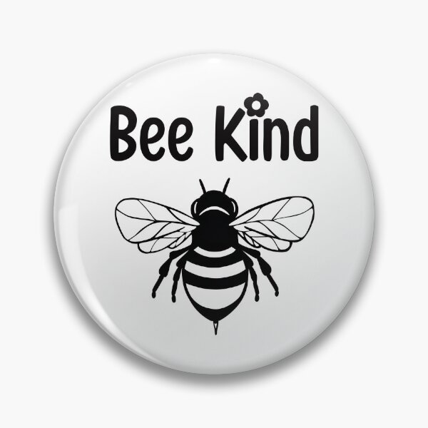 Item preview, Bee kind , black and white bee ,  positive inspirational be kind designed and sold by Inktown.
