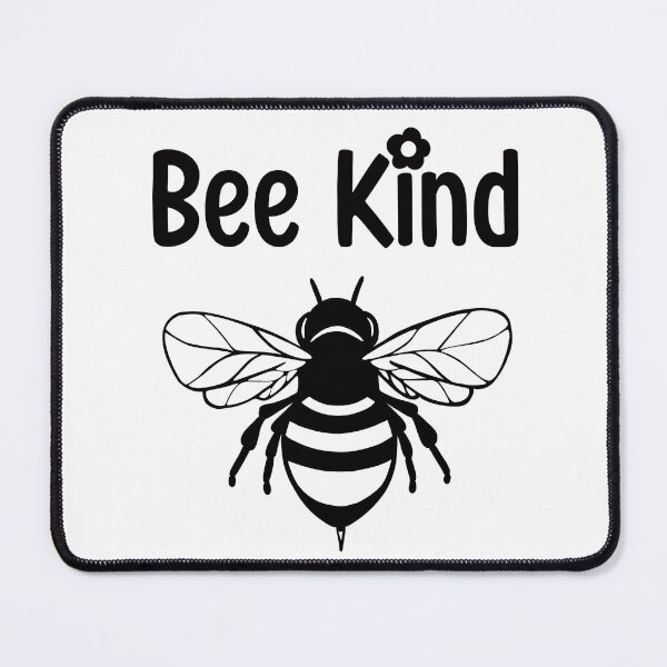 Item preview, Bee kind , black and white bee ,  positive inspirational be kind designed and sold by Inktown.