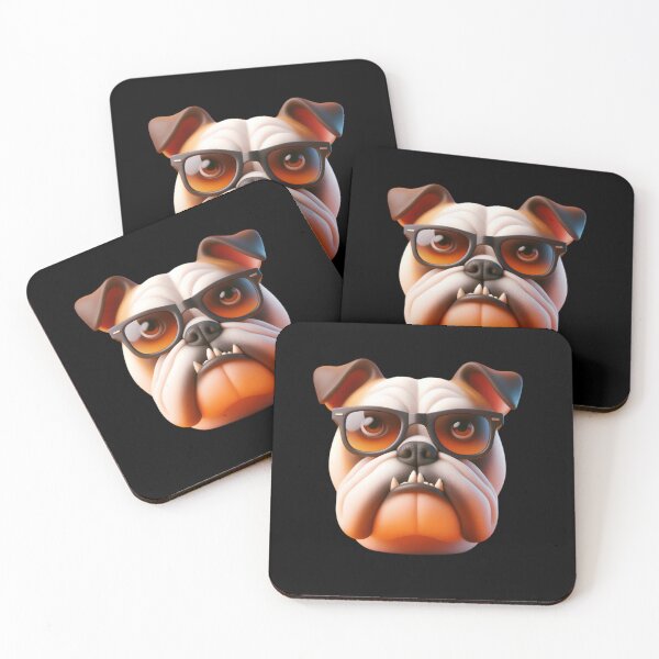 Item preview, Hipster Bulldog: Smart and Stylish Canine Icon. designed and sold by Andy-Many-Ideas.