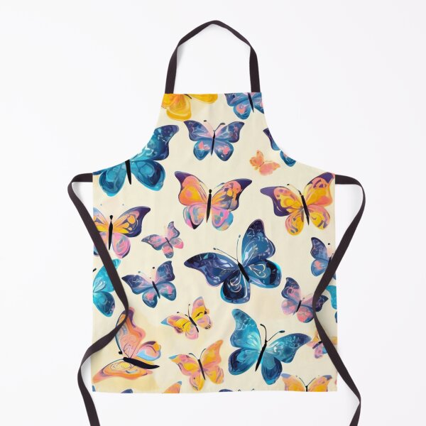 Item preview, Butterflies series printed fabric, multi colors, cream background designed and sold by janjacbu.