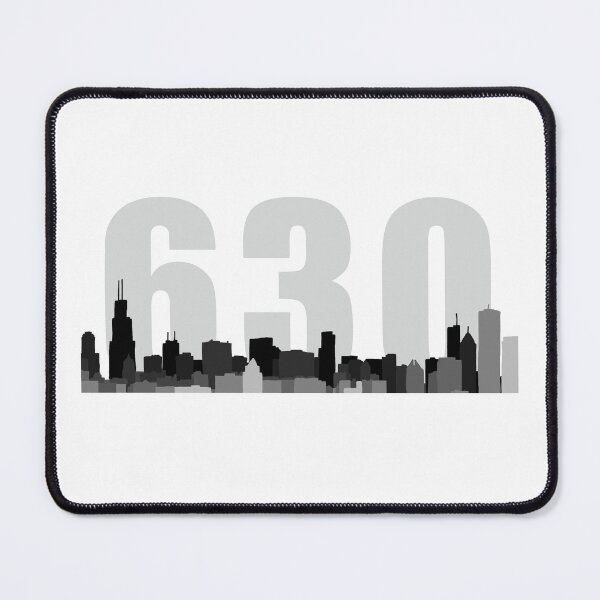 Item preview, 630 Chicago Area Code with Skyline designed and sold by Cliché Calligraphy.
