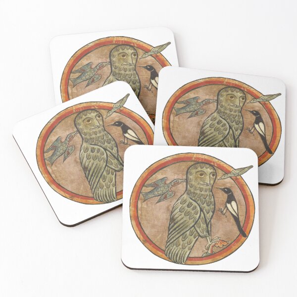 Item preview, Derp Funny Medieval Owl Harley Bestiary Manuscript Illustration 13th Century designed and sold by rosaliemillen.