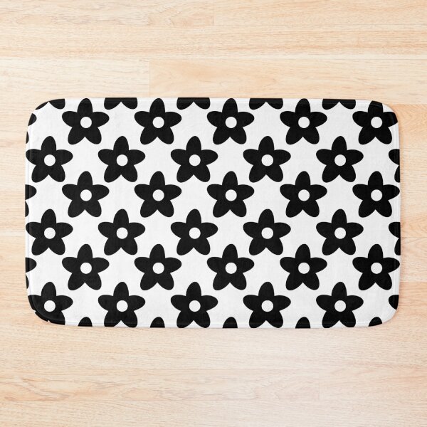 Item preview, Black Retro Flower Pattern designed and sold by zibziby.