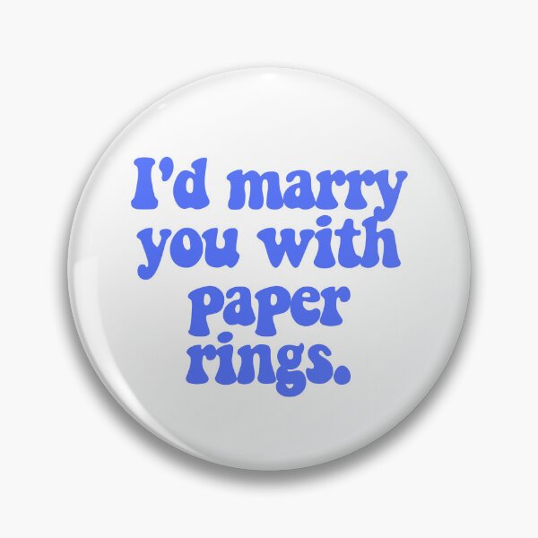 Item preview, I'd marry you with paper rings.  designed and sold by CharmStudio.