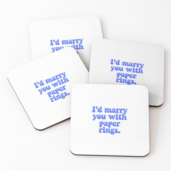 Item preview, I'd marry you with paper rings.  designed and sold by CharmStudio.