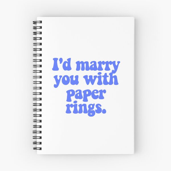 Item preview, I'd marry you with paper rings.  designed and sold by CharmStudio.