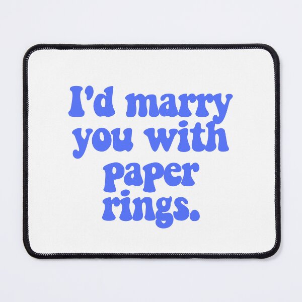 Item preview, I'd marry you with paper rings. designed and sold by CharmStudio.