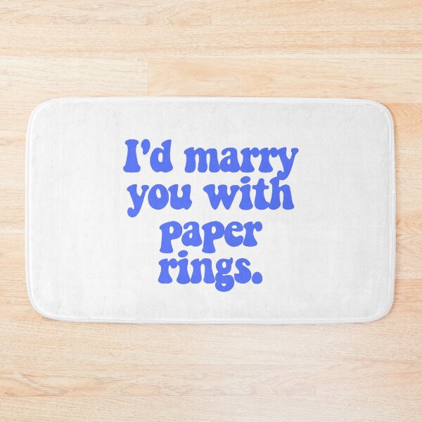 Item preview, I'd marry you with paper rings.  designed and sold by CharmStudio.