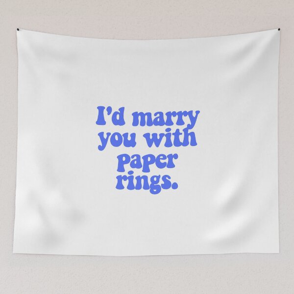 Item preview, I'd marry you with paper rings.  designed and sold by CharmStudio.