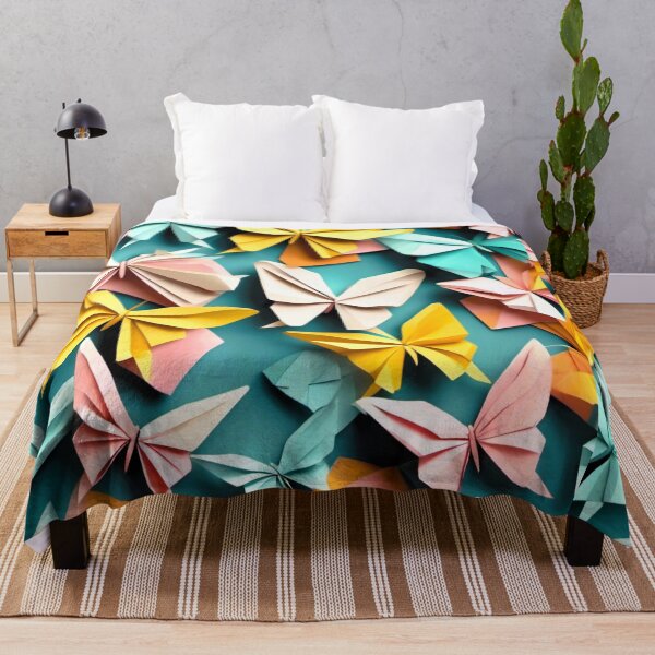 Item preview, Printed fabric butterfly series, origami, multi colors designed and sold by janjacbu.