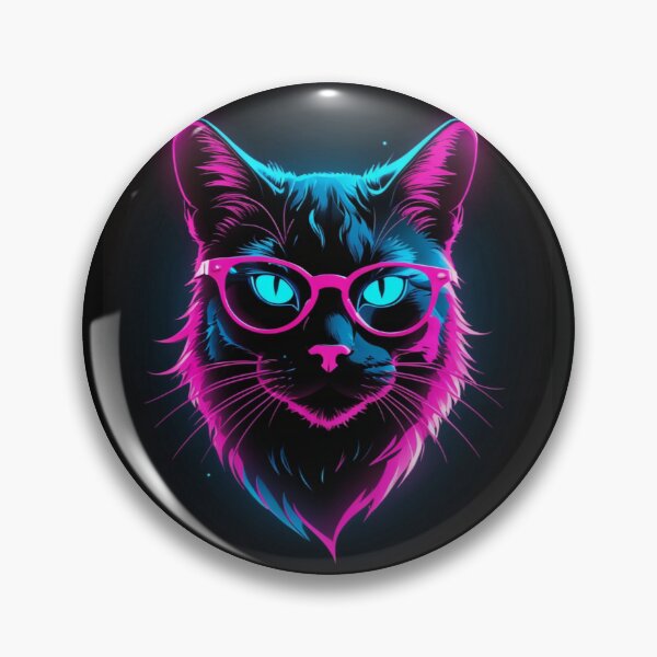 Item preview, pink cat head with sunglasses designed and sold by Epic TV USA.