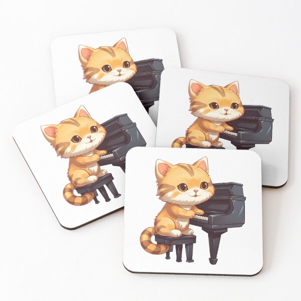 Item preview, Adorable Cat Playing Piano designed and sold by SHADOWNB69.