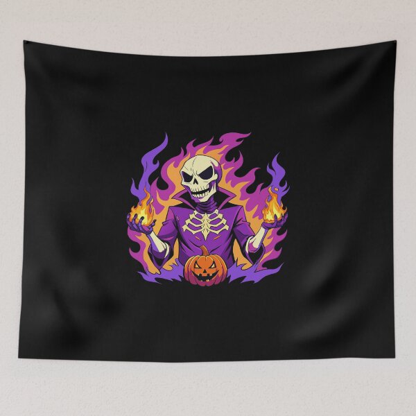 Item preview, purple fire skeleton  designed and sold by JIMTOPMOY.