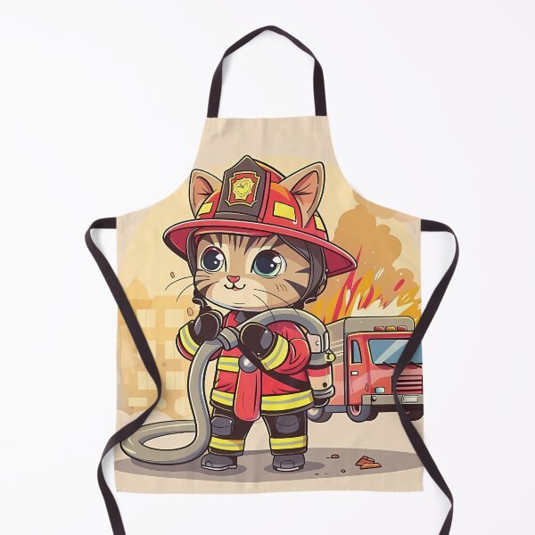 Item preview, Firefighter cat designed and sold by oksalachacok.