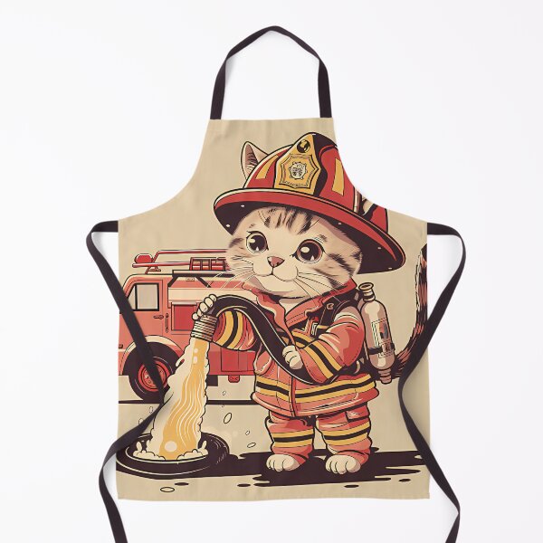Item preview, Blaze the Brave: The Firefighter Cat designed and sold by oksalachacok.