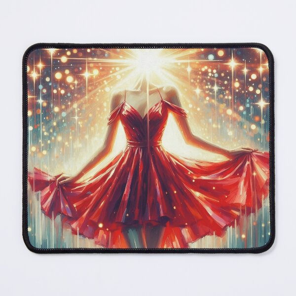 Item preview, Red dress oil painting designed and sold by Thedigital91.