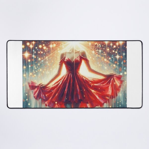 Item preview, Red dress oil painting designed and sold by Thedigital91.