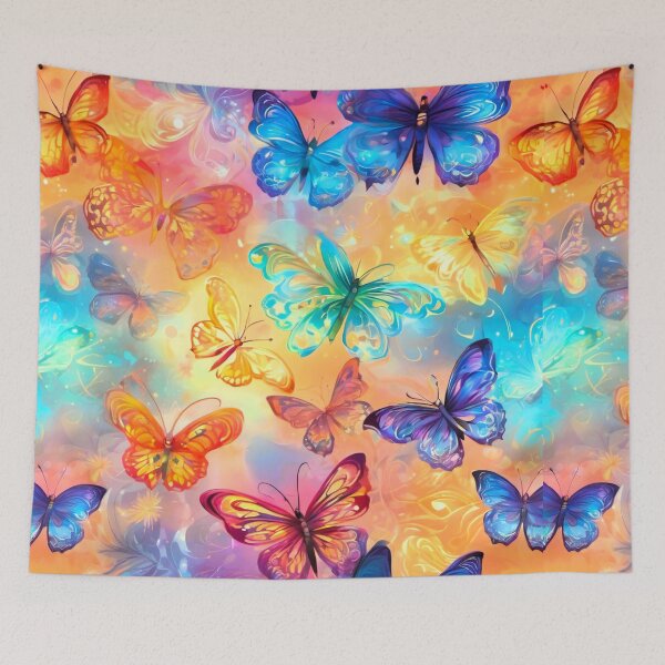Item preview, Butterfly series printed fabric, translucent designed and sold by janjacbu.
