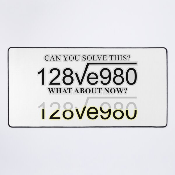 Item preview, Can you solve this? I love you designed and sold by LaughingProf.