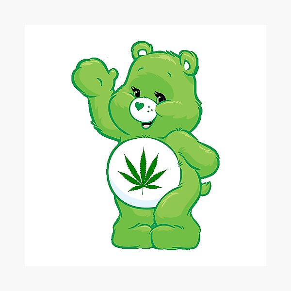 weed carebear stoner Photographic Print