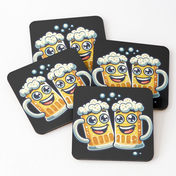 Item preview, Brew Crew: Playful Beer Mugs Toasting Together designed and sold by ArtfulHunter.
