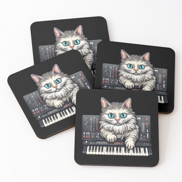 Item preview, Adorable Cat with Synthesizer designed and sold by SHADOWNB69.