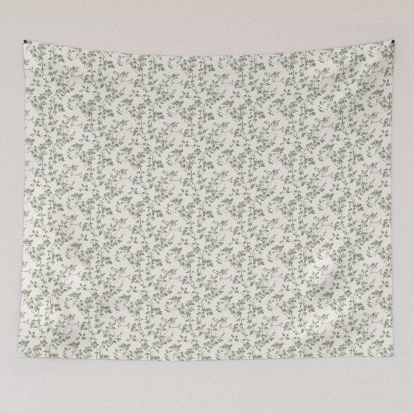 Item preview, Shabby Chic Vintage Green Floral Botanical Pattern  designed and sold by Craftifik ..