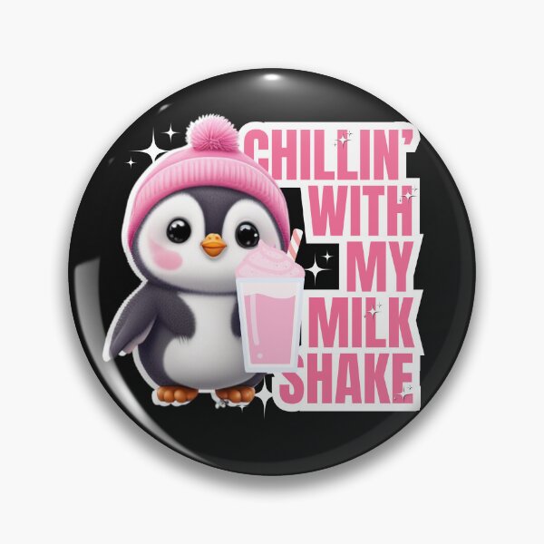 Item preview, Cute baby penguin - Chillin' with my milkshake  designed and sold by penguinarchives.