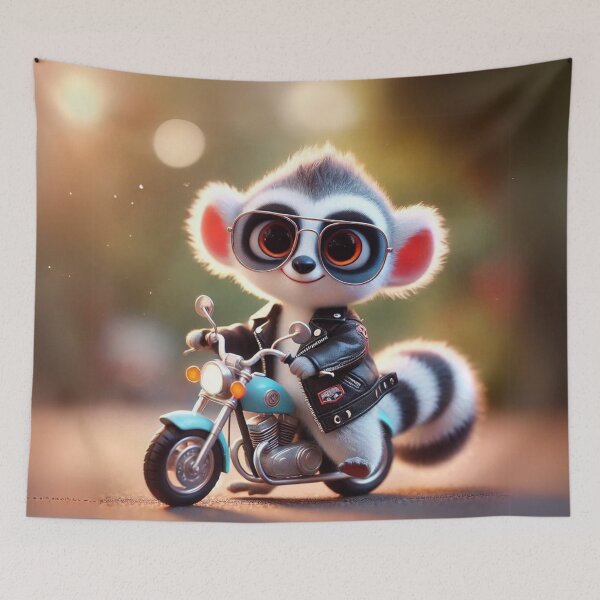 Item preview, Lemur Biker Buddy designed and sold by Sillytoe.