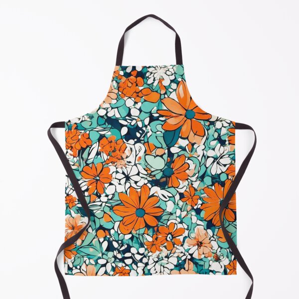 Item preview, Printed fabric, stylized flowers designed and sold by janjacbu.
