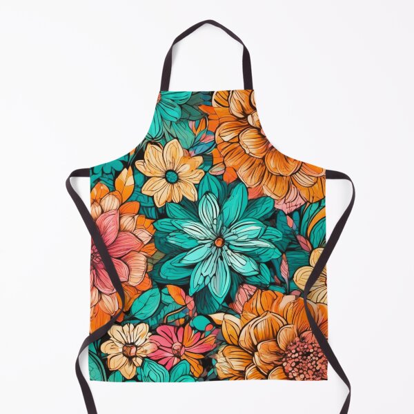 Item preview, Printed fabric, large stylized flowers designed and sold by janjacbu.