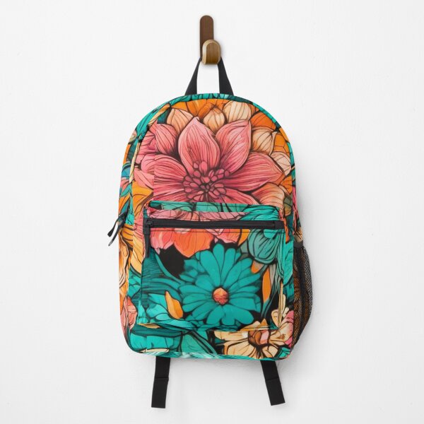 Item preview, Printed fabric, large stylized flowers designed and sold by janjacbu.