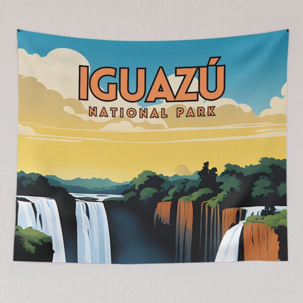Item preview, Iguazu National Park Argentina Vintage Travel Art Poster designed and sold by ZionPosteria.