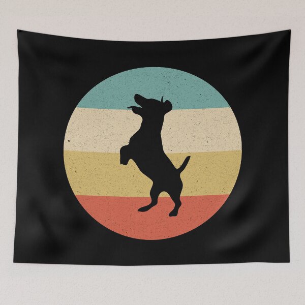 Item preview, Worn Retro Style Jack Russell Terrier Horizontal Design designed and sold by kakarikihill.