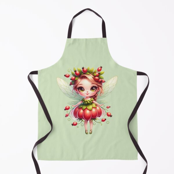 Item preview, Cute Rosehip Fairy Anime Manga Girl Kawaii Summer Nature Cottagecore Elves designed and sold by Annika Shurafa.