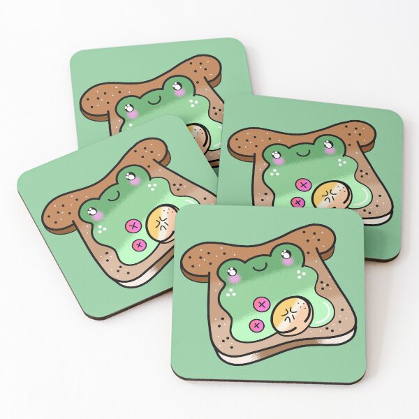 Item preview, Cute adorable Kawaii froggy bread cartoon designed and sold by Quacktails.