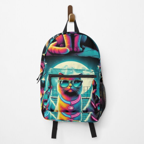 Item preview, Street Cats Retrowave Style designed and sold by AIrtisticPrints.